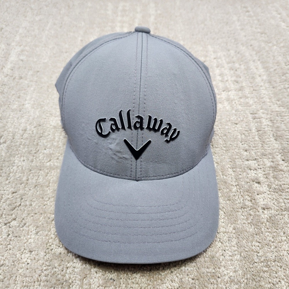 Callaway Golf Flexfit Hat Grey Performance Baseball Cap Mens S-M Yupoong